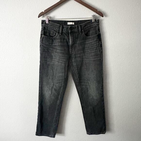 Vince Black Tomboy Jeans Women's Size 27 Straight Cropped Leg 5 Pocket Style - Picture 2 of 14